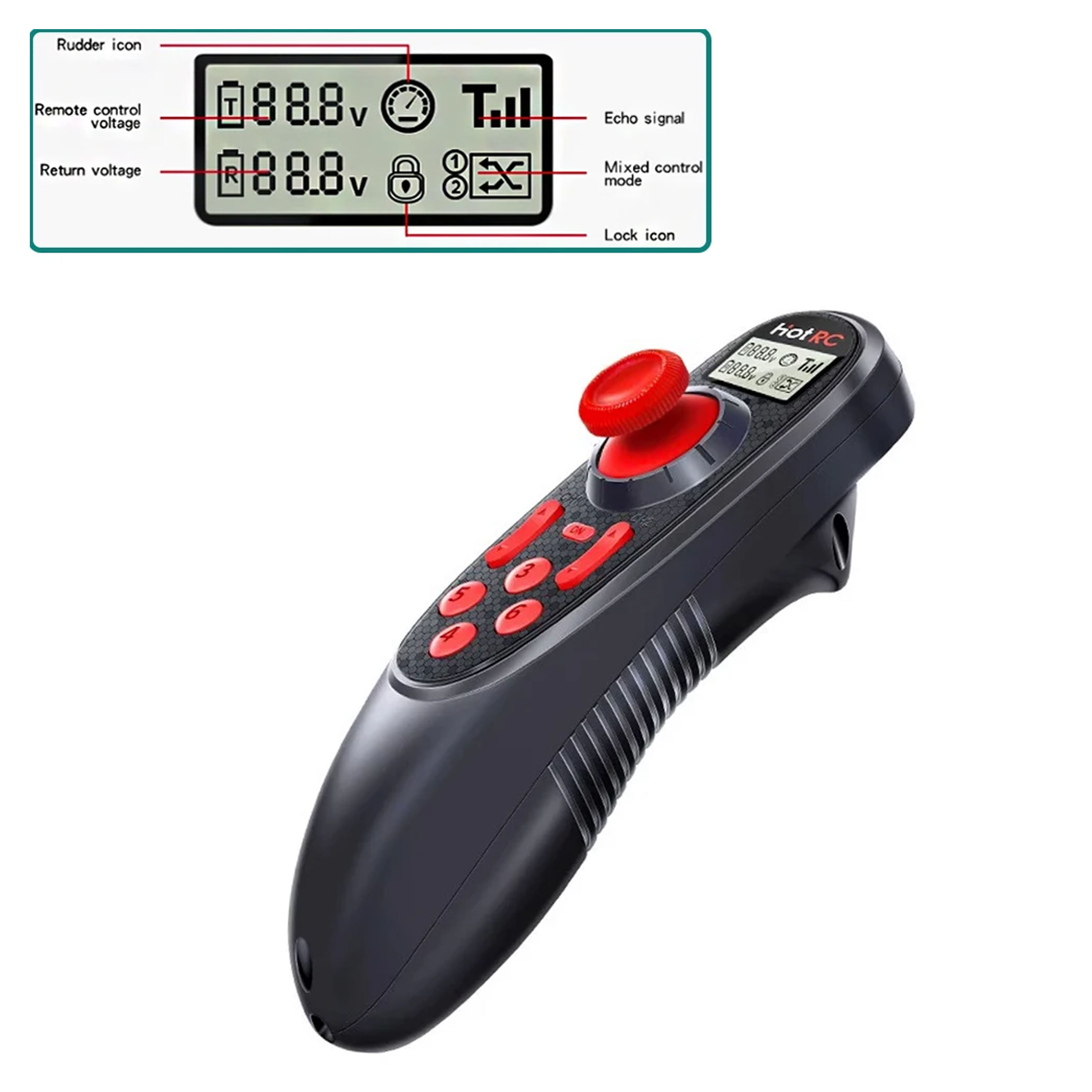 Radio Transmitter 2.4Ghz - Sistema Radio HOTRC DS-600 DS600 6CH