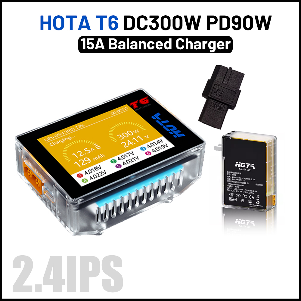Balance Charger Rc - Caricabatterie intelligente HOTA T6 300W 15A