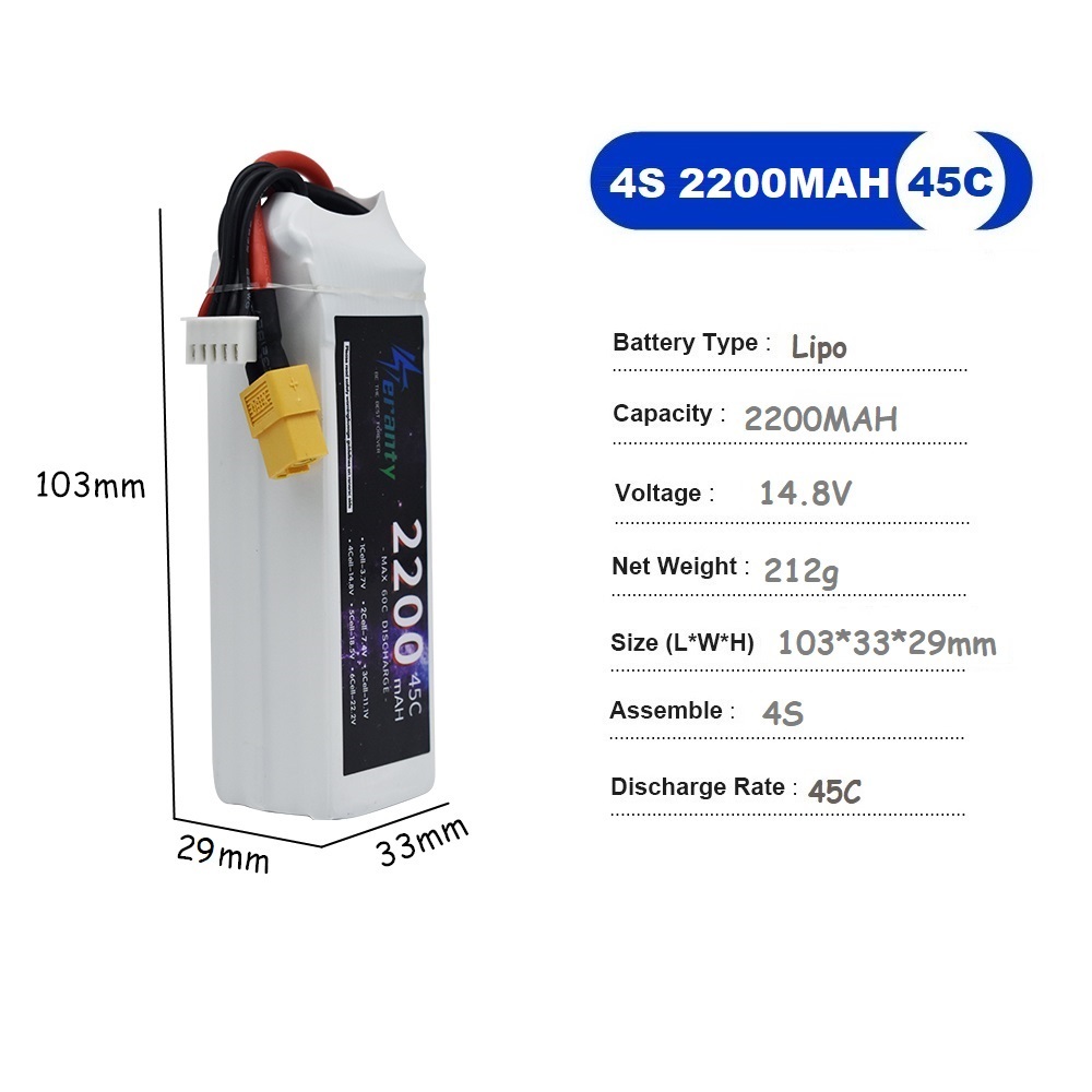 Batteria LiPo 4S 14.8V 1500mah - Lipo Battery 4S recensione e prezzo