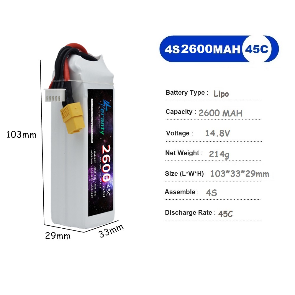Batteria LiPo 4S 14.8V 1500mah - Lipo Battery 4S recensione e prezzo