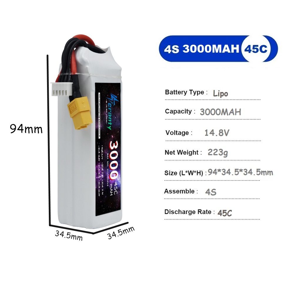 Batteria LiPo 4S 14.8V 1500mah - Lipo Battery 4S recensione e prezzo
