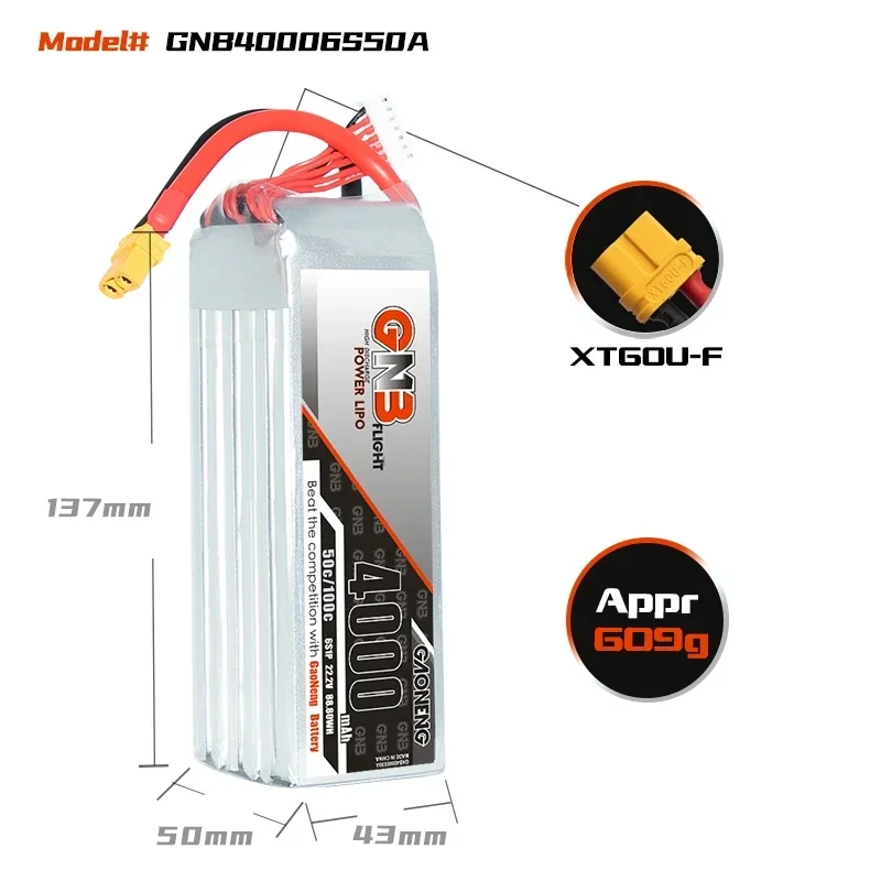 GAONENG GNB 4000mAh 6S 50C 100 - Lipo Battery 6S recensione e prezzo