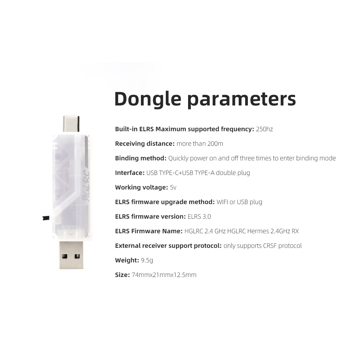 Dongle Wireless HGLRC ELRS 2.4 - Radio Transmitter 2.4Ghz recensione e prezzo