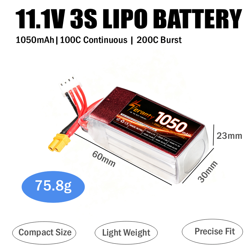 2PCS Batteria Lipo RC 1050mAh  - Lipo Battery 4S recensione e prezzo