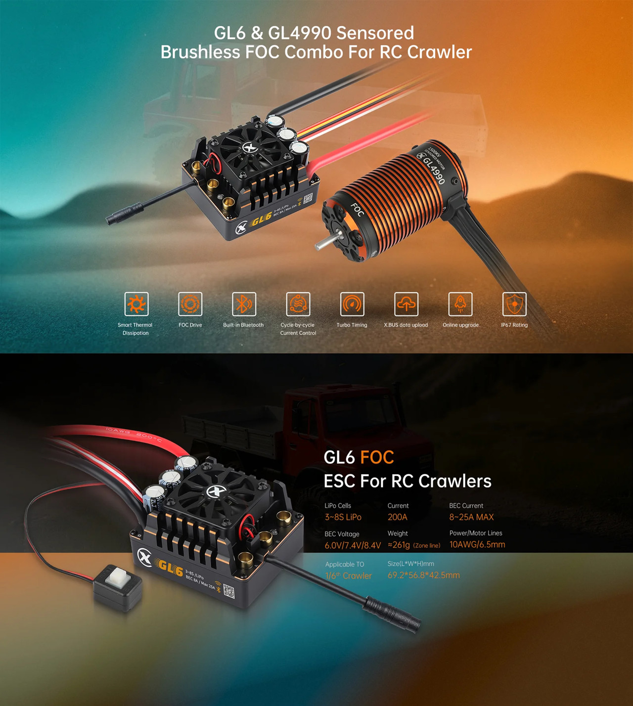 XC COMBO FOC CRAWLER MOTORE BR - 4 In 1 Esc recensione e prezzo