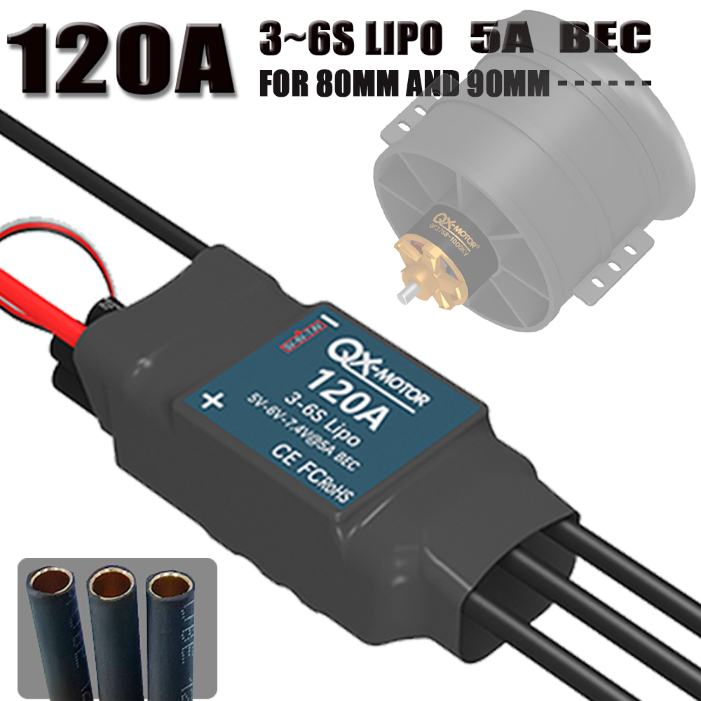 QX-MOTOR 120A ESC 5A BEC 3-6S  - Lipo Battery 6S recensione e prezzo